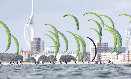 Close competition in front of Portsmouth skyline
