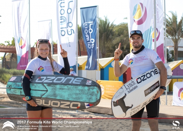 France’s Nico Parlier and Daniela Moroz from the USA crowned Formula Kite World Champions in Oman